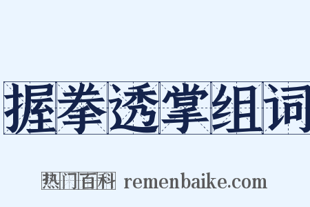 握拳透掌组词是什么意思的图片